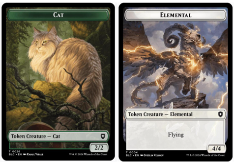 Cat (0026) // Elemental (0004) Double-Sided Token
